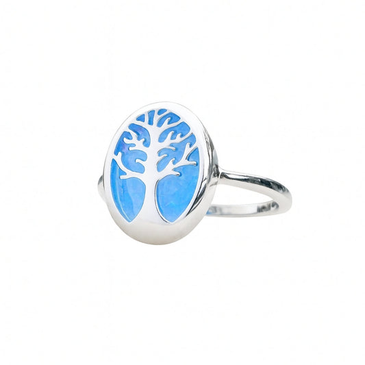 Tree of Life Blue Ring