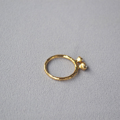 Delicate Artisan Pearl Ring