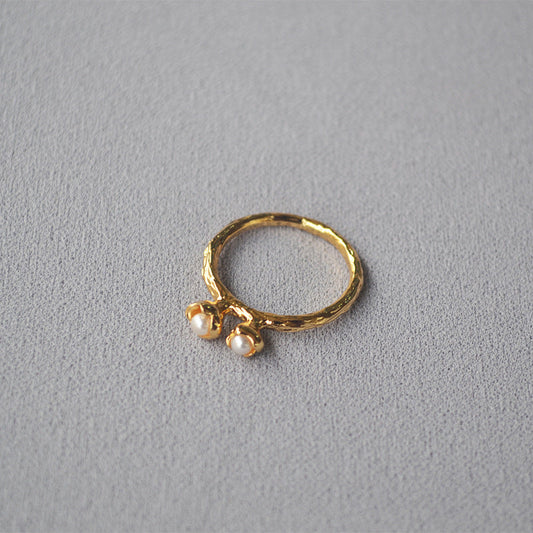 Delicate Artisan Pearl Ring
