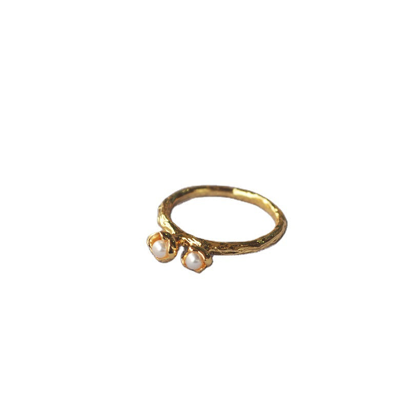 Delicate Artisan Pearl Ring