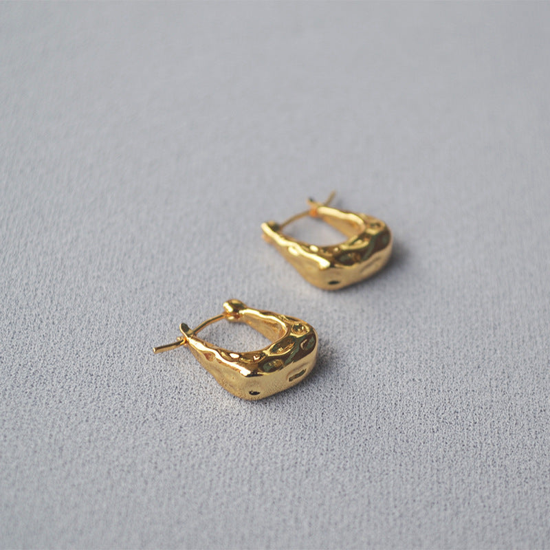 Vintage Handmade Gold Earring