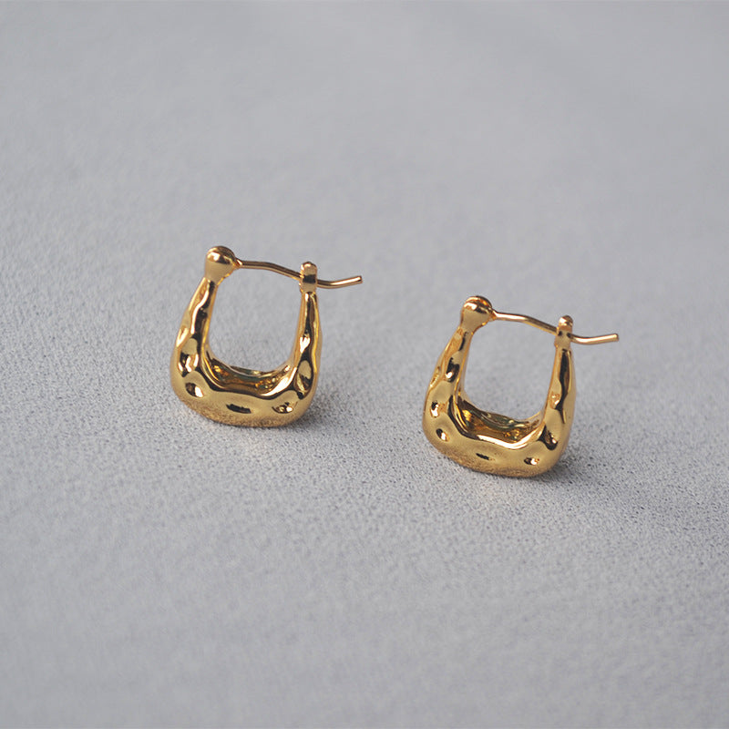 Vintage Handmade Gold Earring