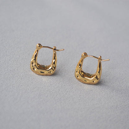 Vintage Handmade Gold Earring