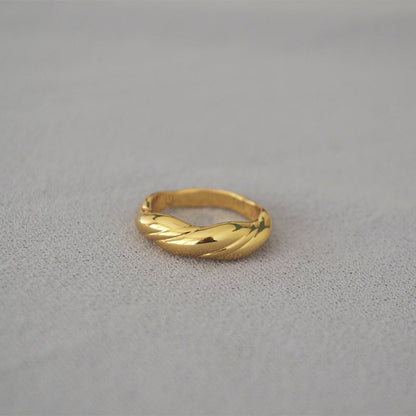 Delicate Artisan Gold Ring