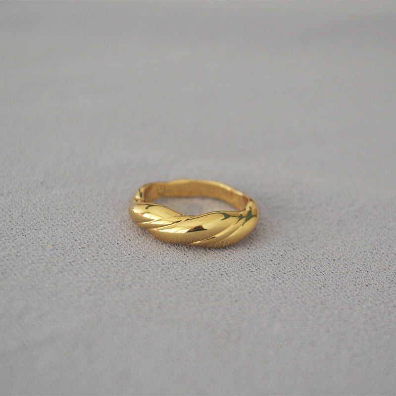 Delicate Artisan Gold Ring