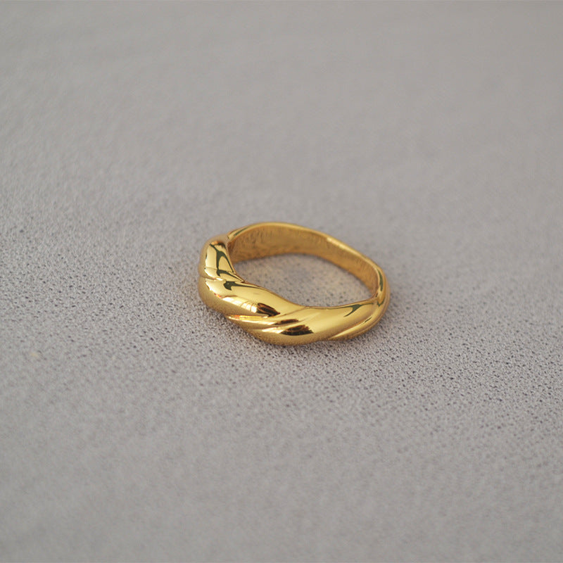 Delicate Artisan Gold Ring