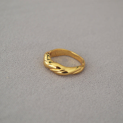 Delicate Artisan Gold Ring
