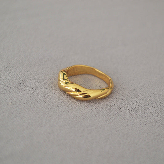 Delicate Artisan Gold Ring