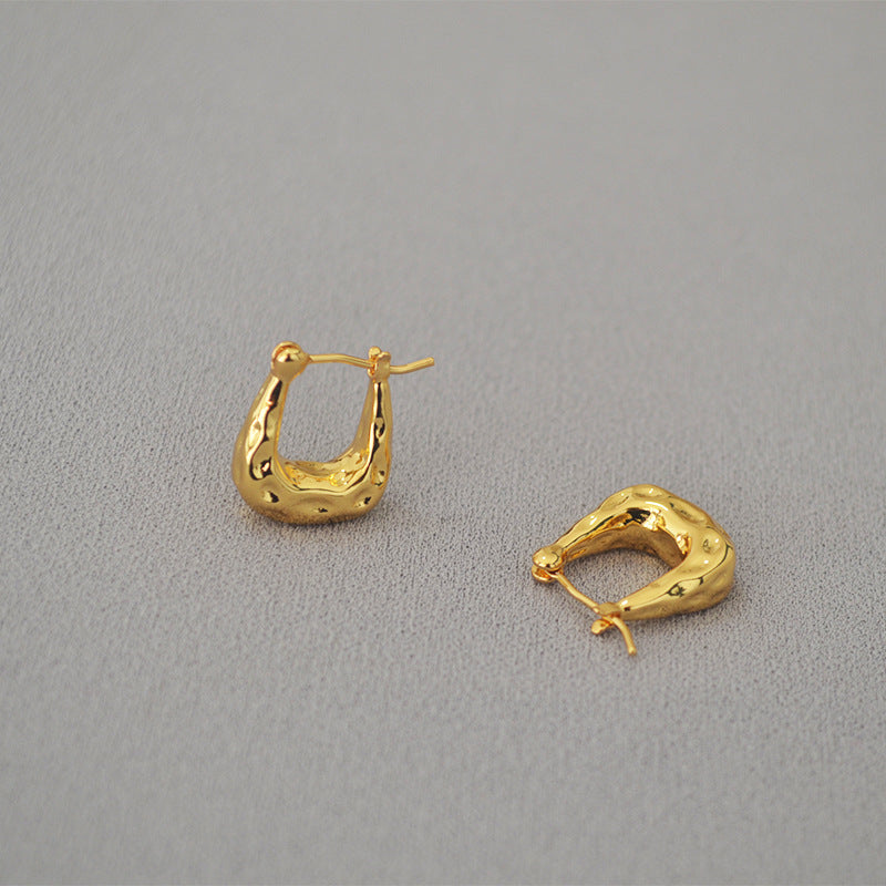 Vintage Handmade Gold Earring