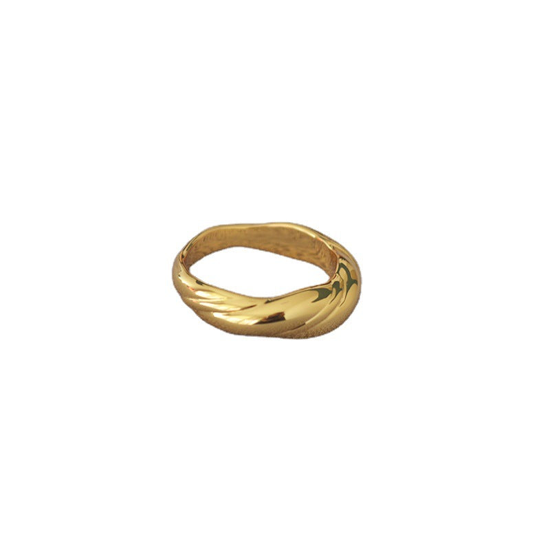 Delicate Artisan Gold Ring