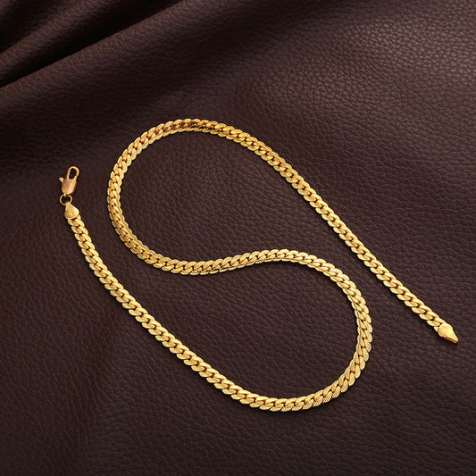 Vintage Handmade Gold Necklace