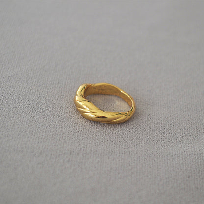 Delicate Artisan Gold Ring