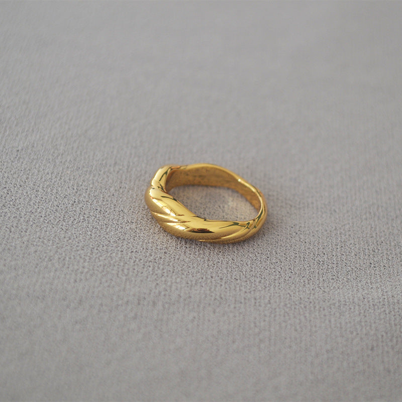 Delicate Artisan Gold Ring