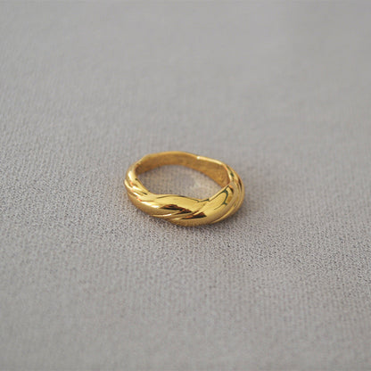 Delicate Artisan Gold Ring