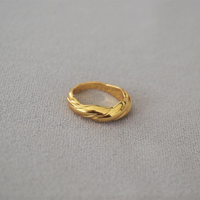 Delicate Artisan Gold Ring