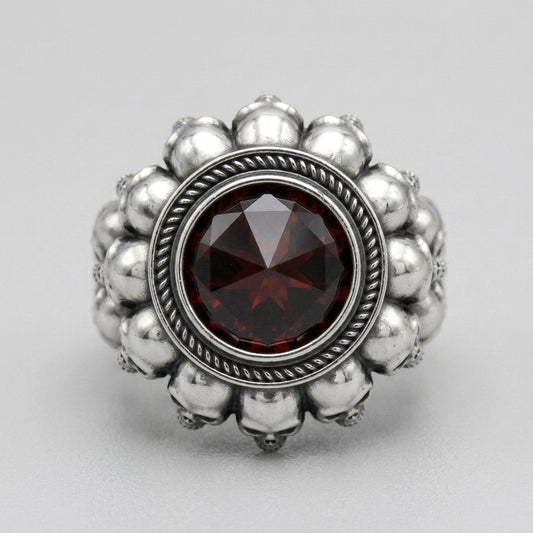Crimson Throne Skull Ring