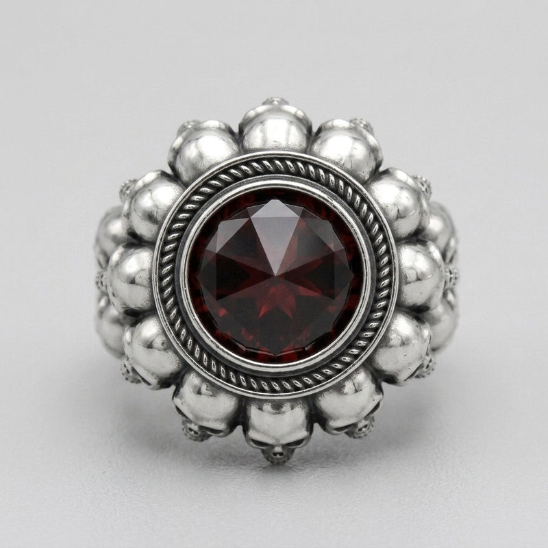 Crimson Throne Skull Ring