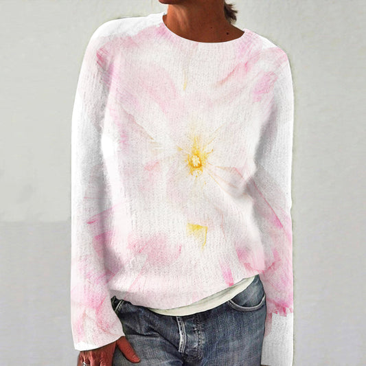 Vintage Icelandic Bud Jacquard Crew Neck Sweater artswardrobe