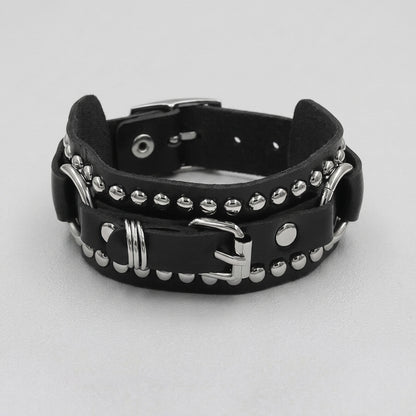 Rocker Wrap Leather Bracelet