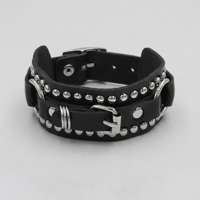 Rocker Wrap Leather Bracelet