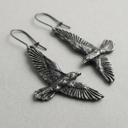 Omen Blackbird Gothic Dangle Earrings