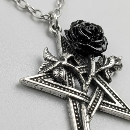 Dark Magic Rose Necklace