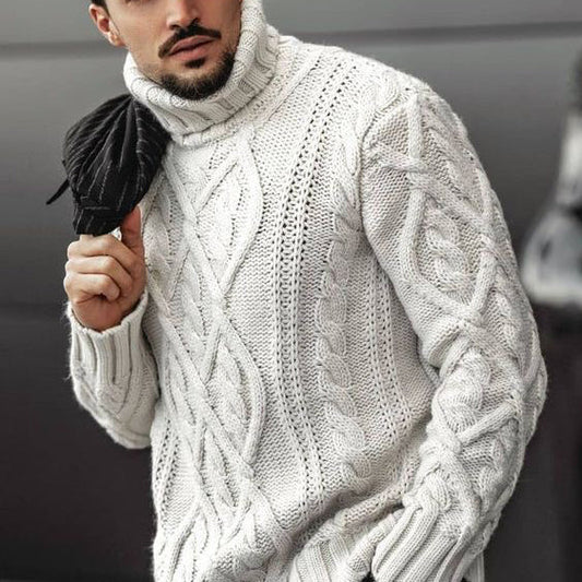 Men'S Retro Aran Knitted Graphic Art Cozy Knit Sweater elevenforest