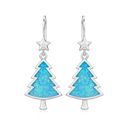 Evergreen Blue Opal Earrings