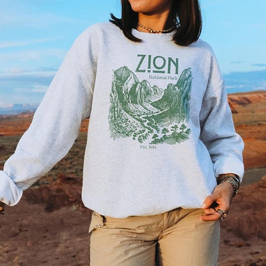 Comstylish Zion National Park Nature Lover Gift Sweatshirt