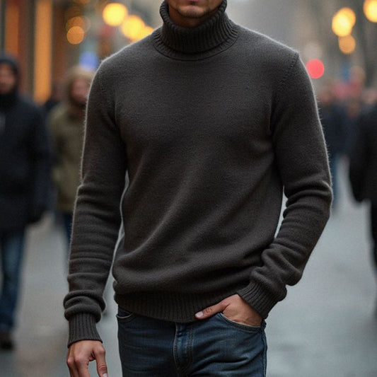 Men's Wool Blend Cozy Turtleneck Knit Sweater elevenforest