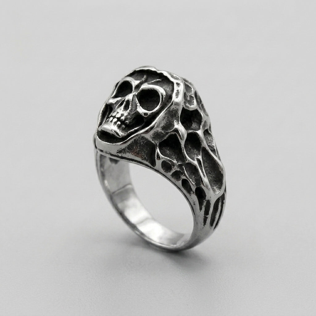 Textured Skull Ring