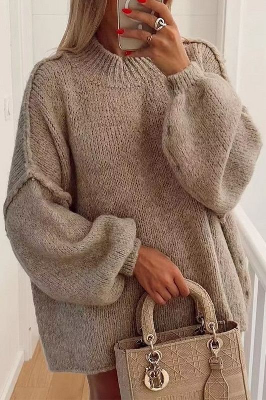 Barbara® | Casual solid color O-neck sweaters for everyday wear