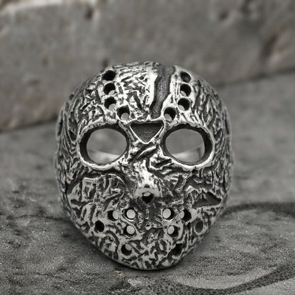 Gothic Jason Voorhees Mask Ring