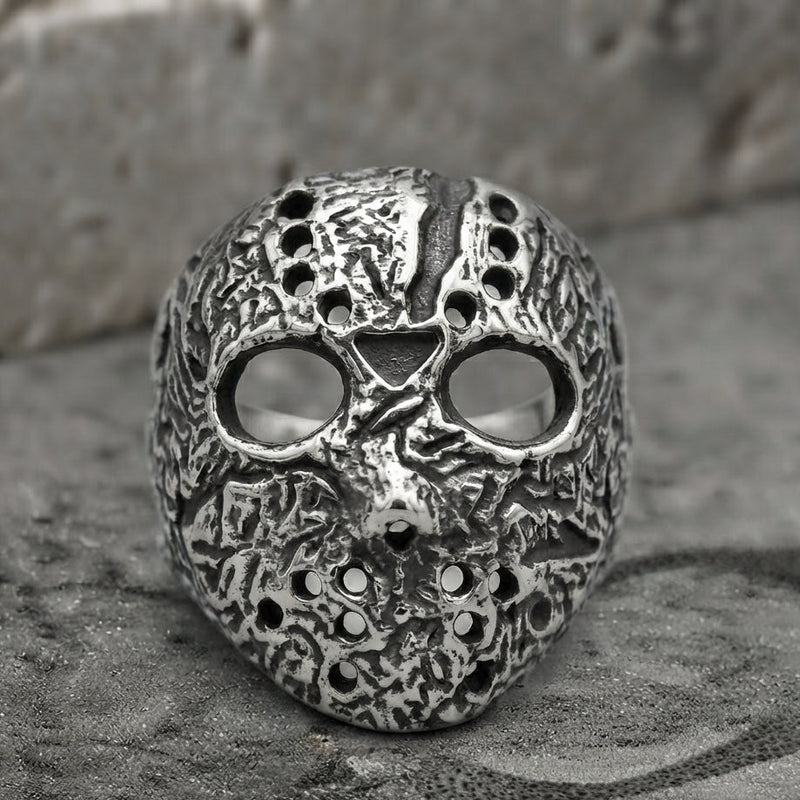 Gothic Jason Voorhees Mask Ring