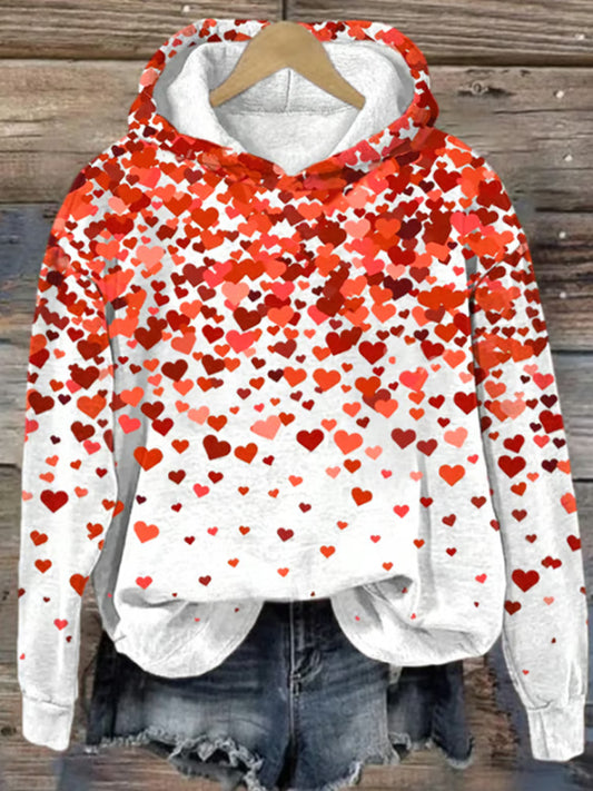 Comstylish Women's Valentine's Day Print Hoodie