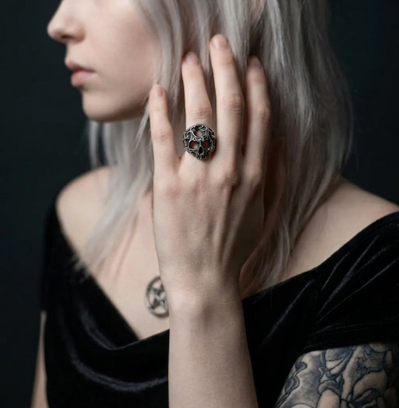 Hollow Bone Skull Ring