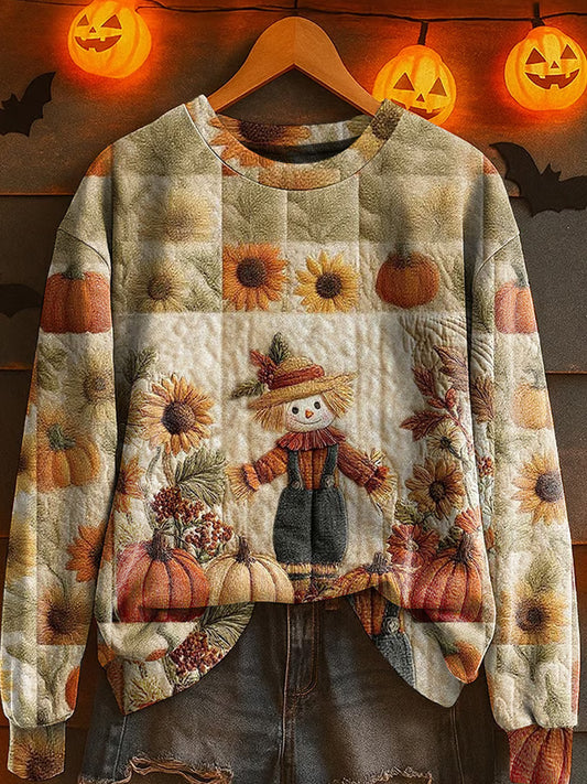 Women's Casual Autumn Print Sweatshirt artswardrobe