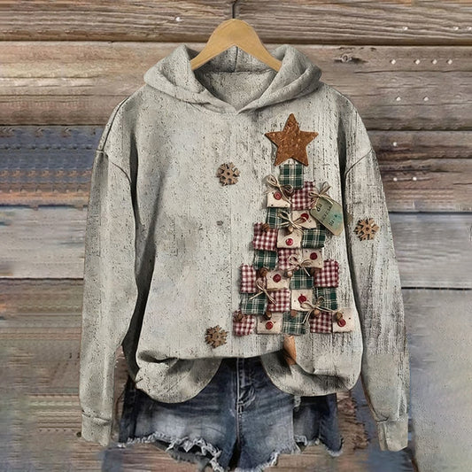 Comstylish Women's Christmas Tree Casual Hoodie