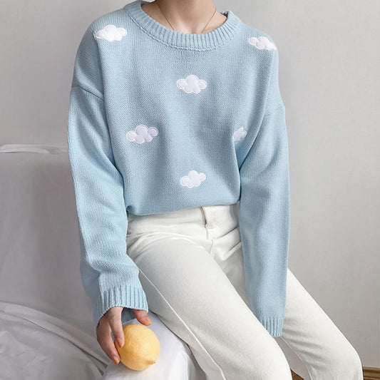 Eva® | Women's long sleeve cloud sweater, casual style