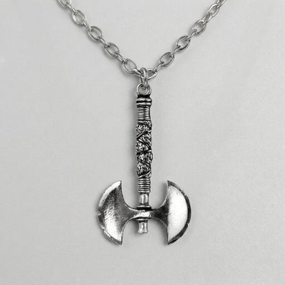 Viking Double Blade Axe Necklace