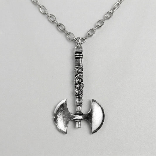 Viking Double Blade Axe Necklace