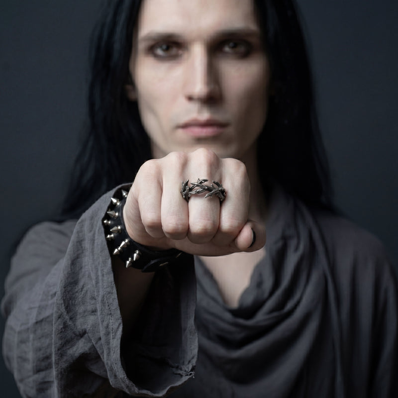 Gothic Thorn Vine Wrap Ring