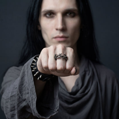 Gothic Thorn Vine Wrap Ring