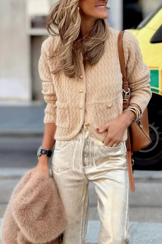 Karina® | Knitted sweater with a wave pattern