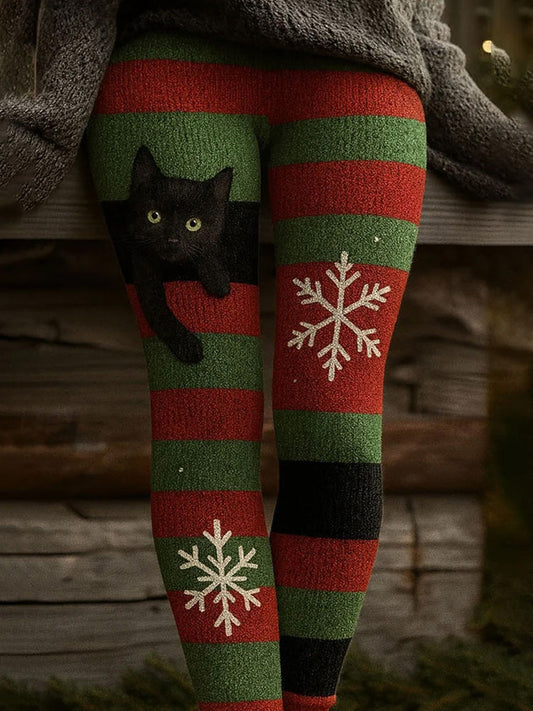 Women's Christmas Print Casual Leggings elevenforest