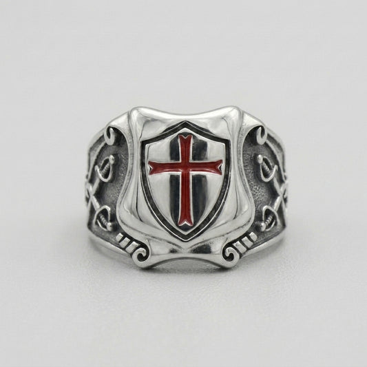 Knights Templar Crusader Shield Ring