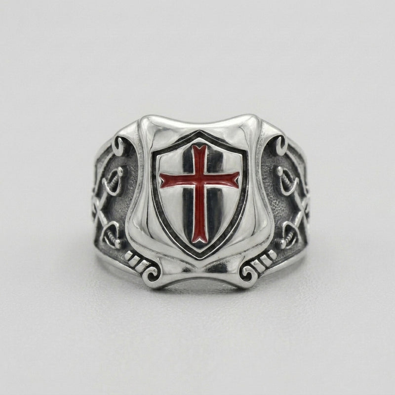 Knights Templar Crusader Shield Ring