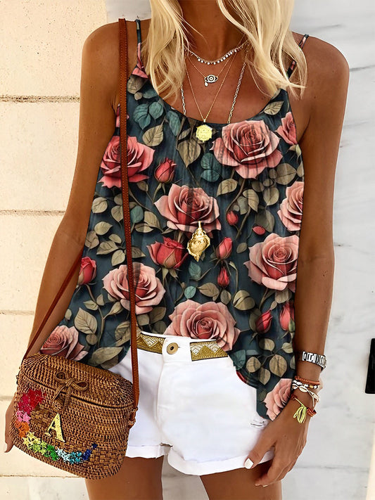 Rose Women's Print Tank Top