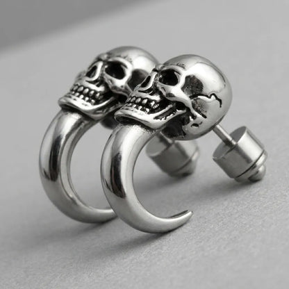 Rebel Halo Skull Earrings