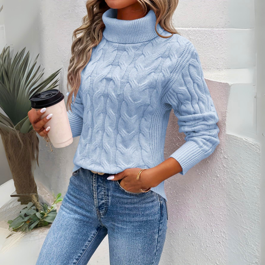 Verónica® | Warm knitted turtleneck sweater for women